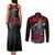 The Skull Knight Berserk Couples Matching Tank Maxi Dress and Long Sleeve Button Shirt Black Blood Style