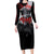 The Skull Knight Berserk Family Matching Long Sleeve Bodycon Dress and Hawaiian Shirt Black Blood Style