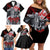 The Skull Knight Berserk Family Matching Off Shoulder Short Dress and Hawaiian Shirt Black Blood Style