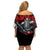 The Skull Knight Berserk Family Matching Off Shoulder Short Dress and Hawaiian Shirt Black Blood Style