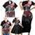 The Skull Knight Berserk Family Matching Short Sleeve Bodycon Dress and Hawaiian Shirt Black Blood Style