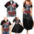 The Skull Knight Berserk Family Matching Summer Maxi Dress and Hawaiian Shirt Black Blood Style