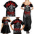 The Skull Knight Berserk Family Matching Summer Maxi Dress and Hawaiian Shirt Black Blood Style