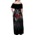 The Skull Knight Berserk Off Shoulder Maxi Dress Black Blood Style