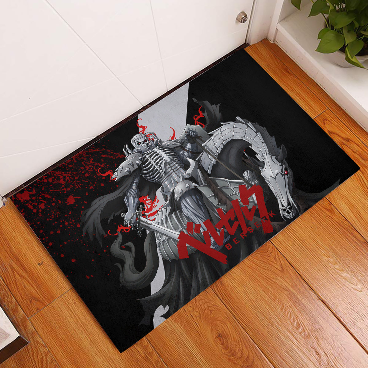 The Skull Knight Berserk Rubber Doormat Black Blood Style