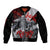 The Skull Knight Berserk Sleeve Zip Bomber Jacket Black Blood Style