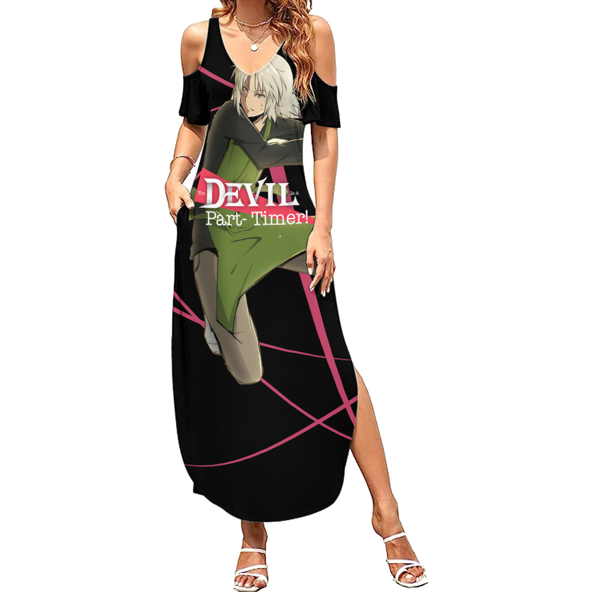 Shiro Ashiya The Devil Part Timer Summer Maxi Dress Anime Style