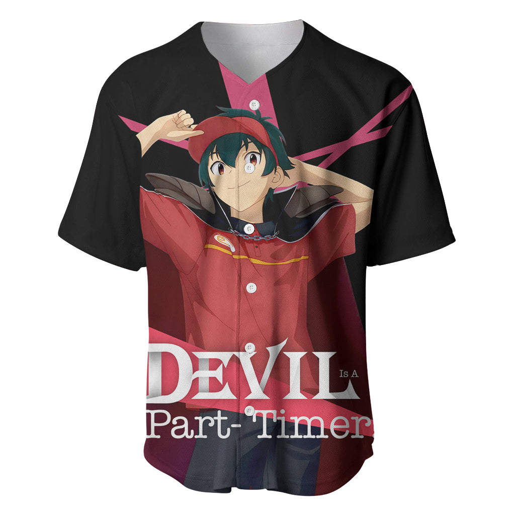 Sadao Maou The Devil Part Timer Baseball Jersey Anime Style