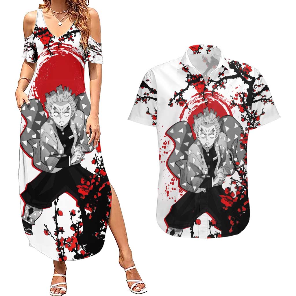 Zenitsu Agatsuma - Demon Slayer Couples Matching Summer Maxi Dress and Hawaiian Shirt Anime Japan Style