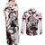 Mitsuri Kanroji - Demon Slayer Couples Matching Off Shoulder Maxi Dress and Long Sleeve Button Shirt Anime Japan Style