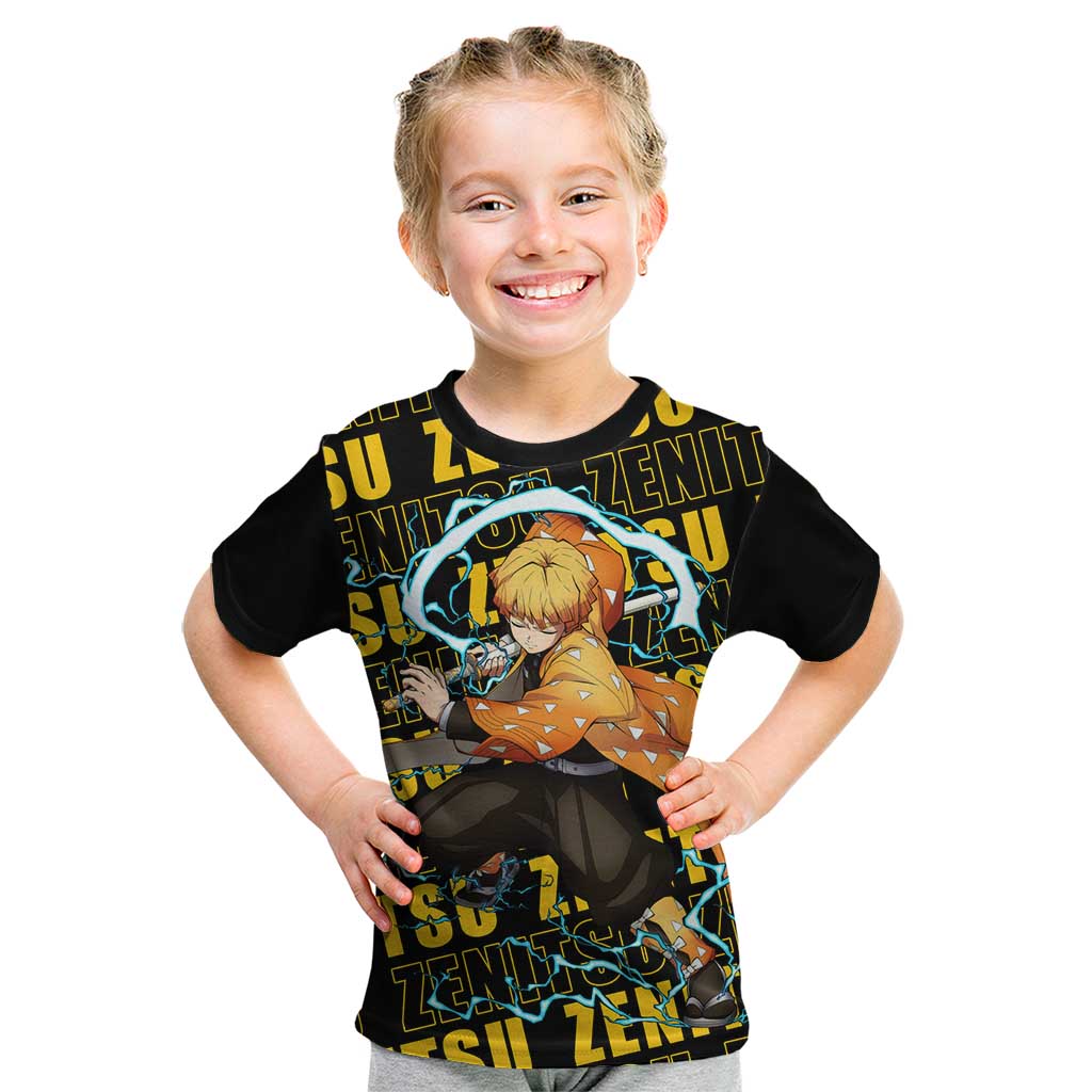 Zenitsu Agatsuma - Demon Slayer Kid T Shirt Anime Style