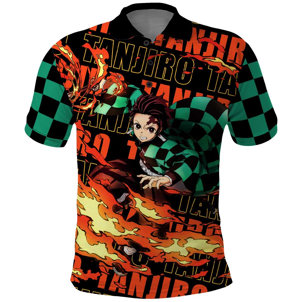 Tanjiro Kamado - Demon Slayer Polo Shirt Anime Style