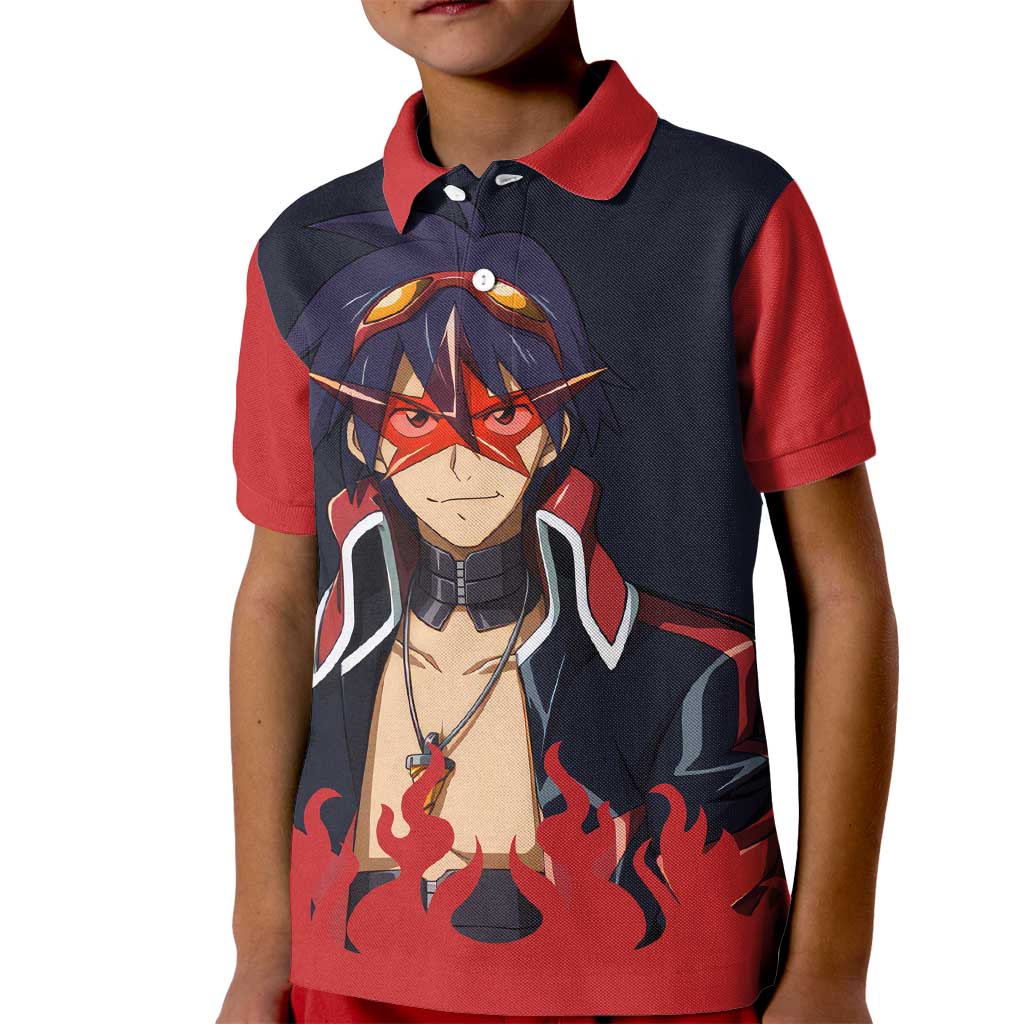 Simon - Tengen Toppa Guren Lagann Kid Polo Shirt Anime Style