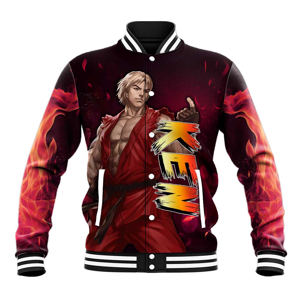 Ken - Street Fighter Baseball Jacket Anime Style