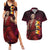 Ken - Street Fighter Couples Matching Summer Maxi Dress and Hawaiian Shirt Anime Style