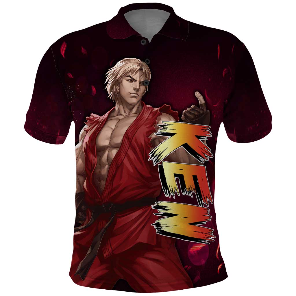 Ken - Street Fighter Polo Shirt Anime Style