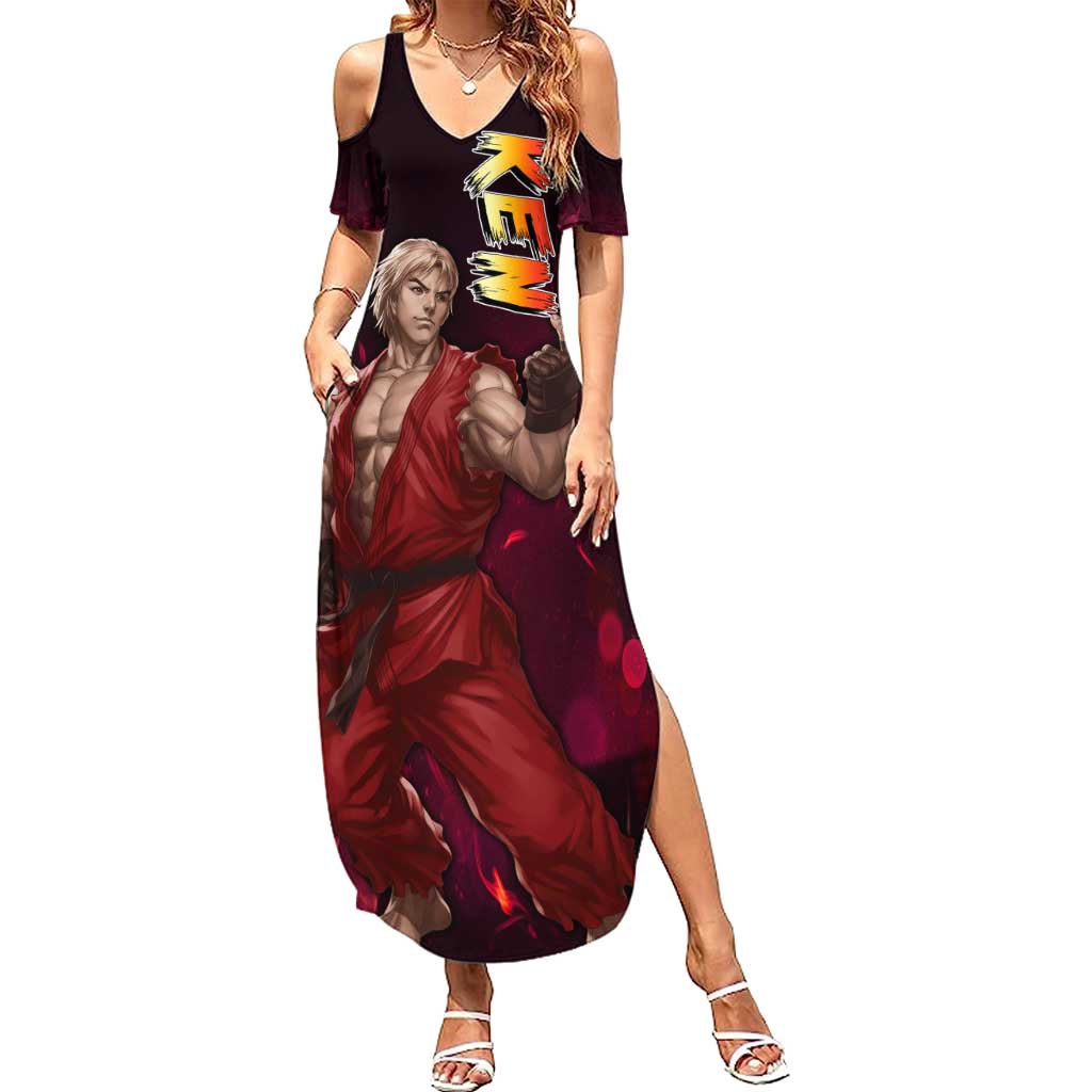 Ken - Street Fighter Summer Maxi Dress Anime Style