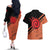 Uzumaki - Naruto Couples Matching Off The Shoulder Long Sleeve Dress and Hawaiian Shirt Anime Style