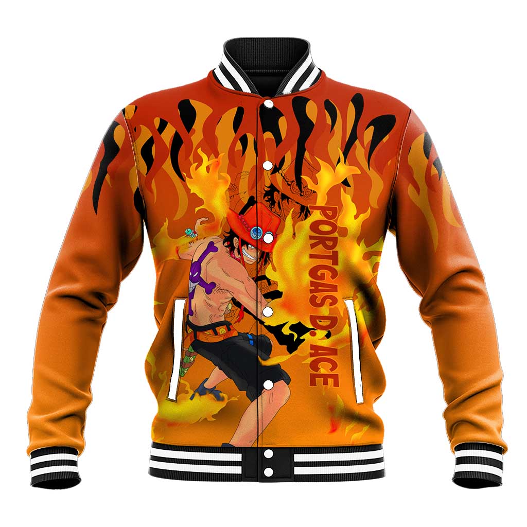 Portgas D. Ace - One Piece Baseball Jacket Anime Style