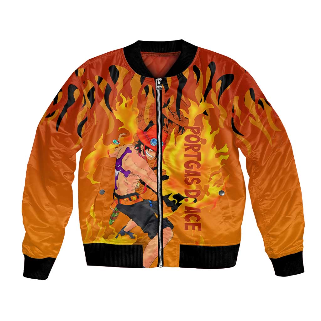 Portgas D. Ace - One Piece Bomber Jacket Anime Style