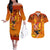 Portgas D. Ace - One Piece Couples Matching Off The Shoulder Long Sleeve Dress and Hawaiian Shirt Anime Style