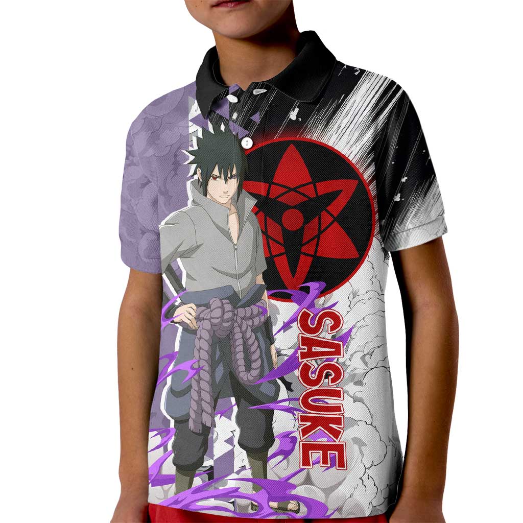 Uchiha Sasuke - Naruto Kid Polo Shirt Anime Style