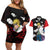 Minato Namikaze - Naruto Couples Matching Off Shoulder Short Dress and Hawaiian Shirt Anime Style