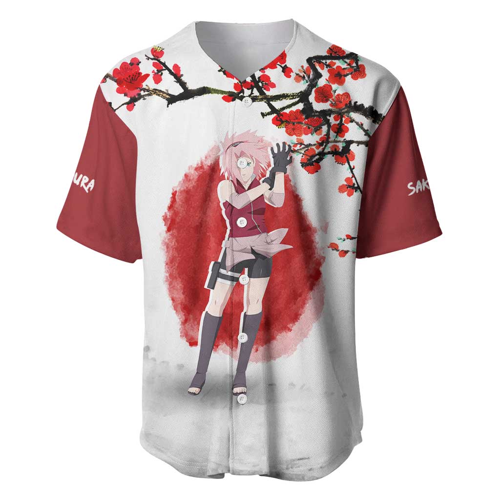 Sakura Haruno - Dragon Ball Baseball Jersey Anime Style