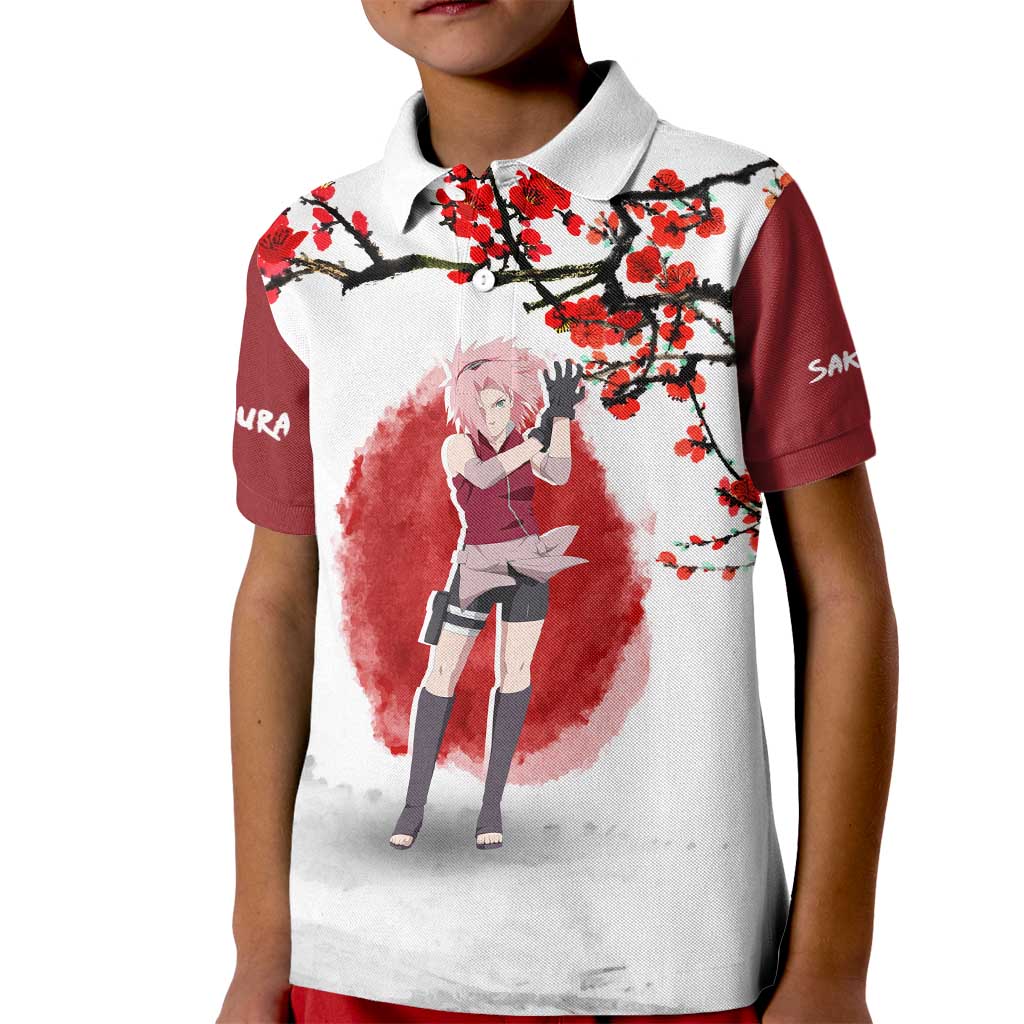 Sakura Haruno - Dragon Ball Kid Polo Shirt Anime Style