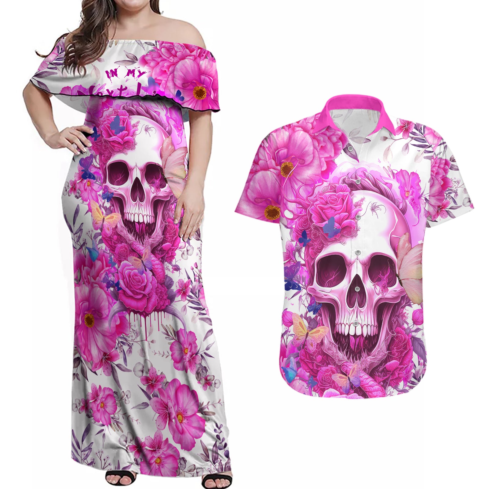 in-my-next-life-i-want-to-be-the-karma-fairy-couples-matching-off-shoulder-maxi-dress-and-hawaiian-shirt