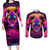 foreuer-chasing-sunsets-skull-couples-matching-long-sleeve-bodycon-dress-and-long-sleeve-button-shirts