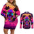 foreuer-chasing-sunsets-skull-couples-matching-off-shoulder-short-dress-and-long-sleeve-button-shirts