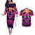 foreuer-chasing-sunsets-skull-couples-matching-off-the-shoulder-long-sleeve-dress-and-hawaiian-shirt