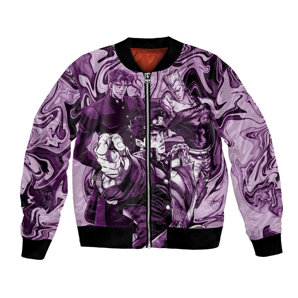 Lucid Stardust Crusaders Jojo’s Bizarre Adventure Bomber Jacket Anime Mix With Mable Style