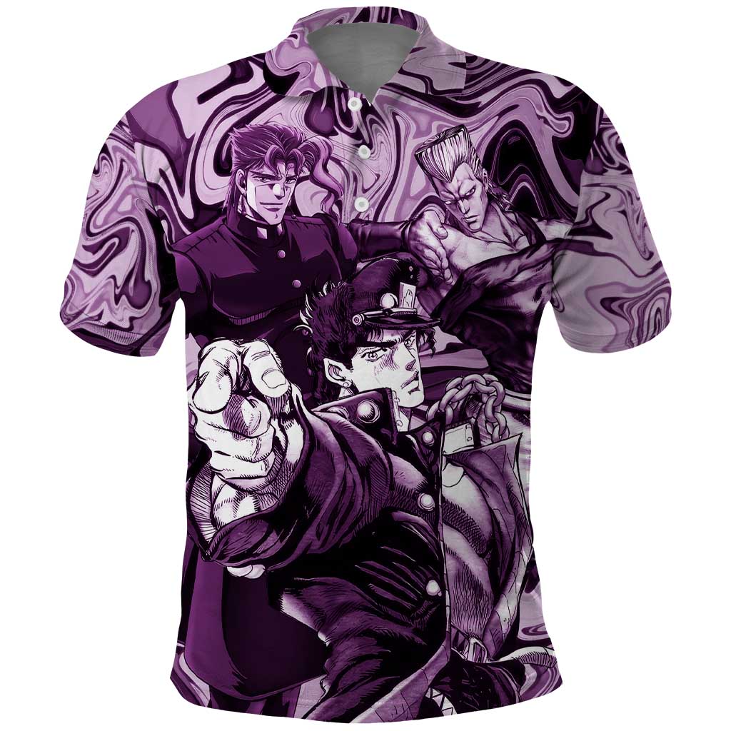 Lucid Stardust Crusaders Jojo’s Bizarre Adventure Polo Shirt Anime Mix With Mable Style