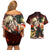 Blazing Bakugo My Hero Academia Couples Matching Off Shoulder Short Dress and Hawaiian Shirt Anime Style