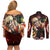 Blazing Bakugo My Hero Academia Couples Matching Off Shoulder Short Dress and Long Sleeve Button Shirt Anime Style