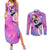 Trippy Uraraka Ochako My Hero Academia Couples Matching Summer Maxi Dress and Long Sleeve Button Shirt Anime Mix Tie Dye Style