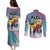 Neon FLCL Couples Matching Puletasi and Long Sleeve Button Shirt Anime Style