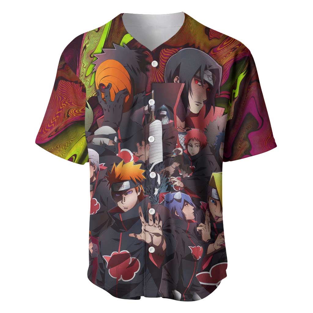 Naruto Neon Bond Akatsuki Baseball Jersey Anime Mix Trippy Style