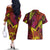 Naruto Neon Bond Akatsuki Couples Matching Off The Shoulder Long Sleeve Dress and Hawaiian Shirt Anime Mix Trippy Style