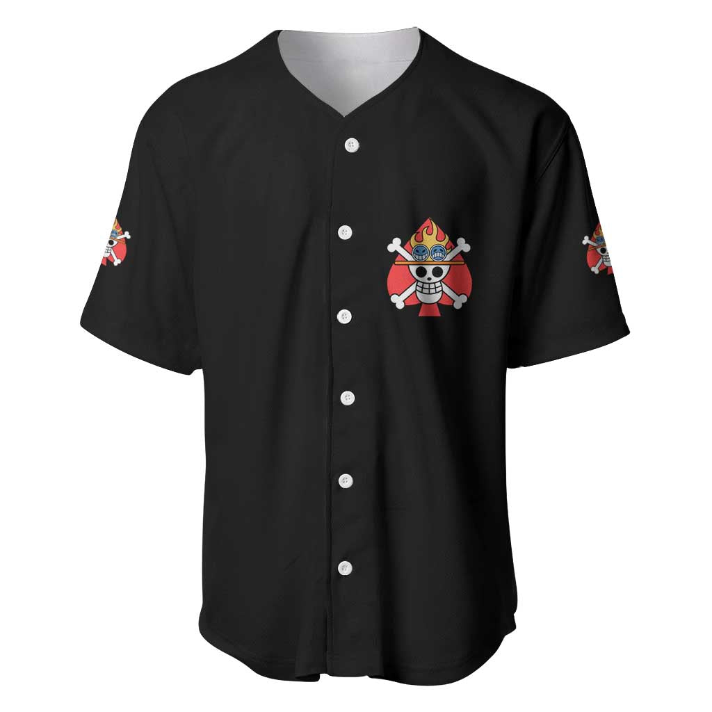 Portgas D. Ace V2 One Piece Baseball Jersey Anime Style