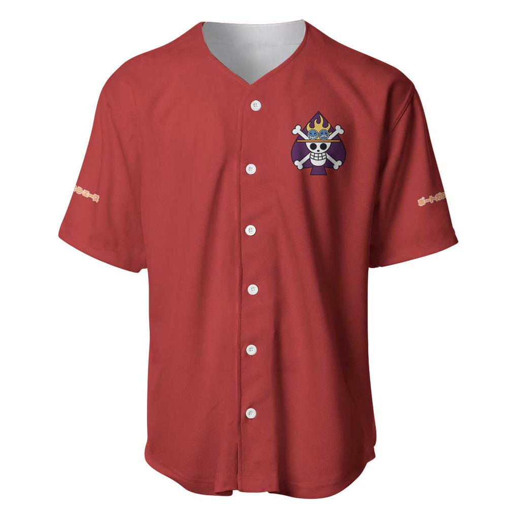 Fire Fist - Portgas D. Ace One Piece Baseball Jersey Anime Style