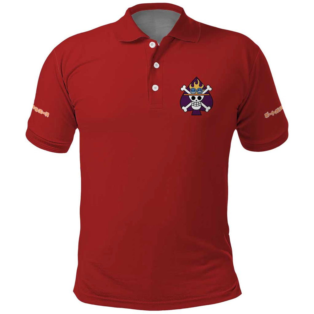 Fire Fist - Portgas D. Ace One Piece Polo Shirt Anime Style