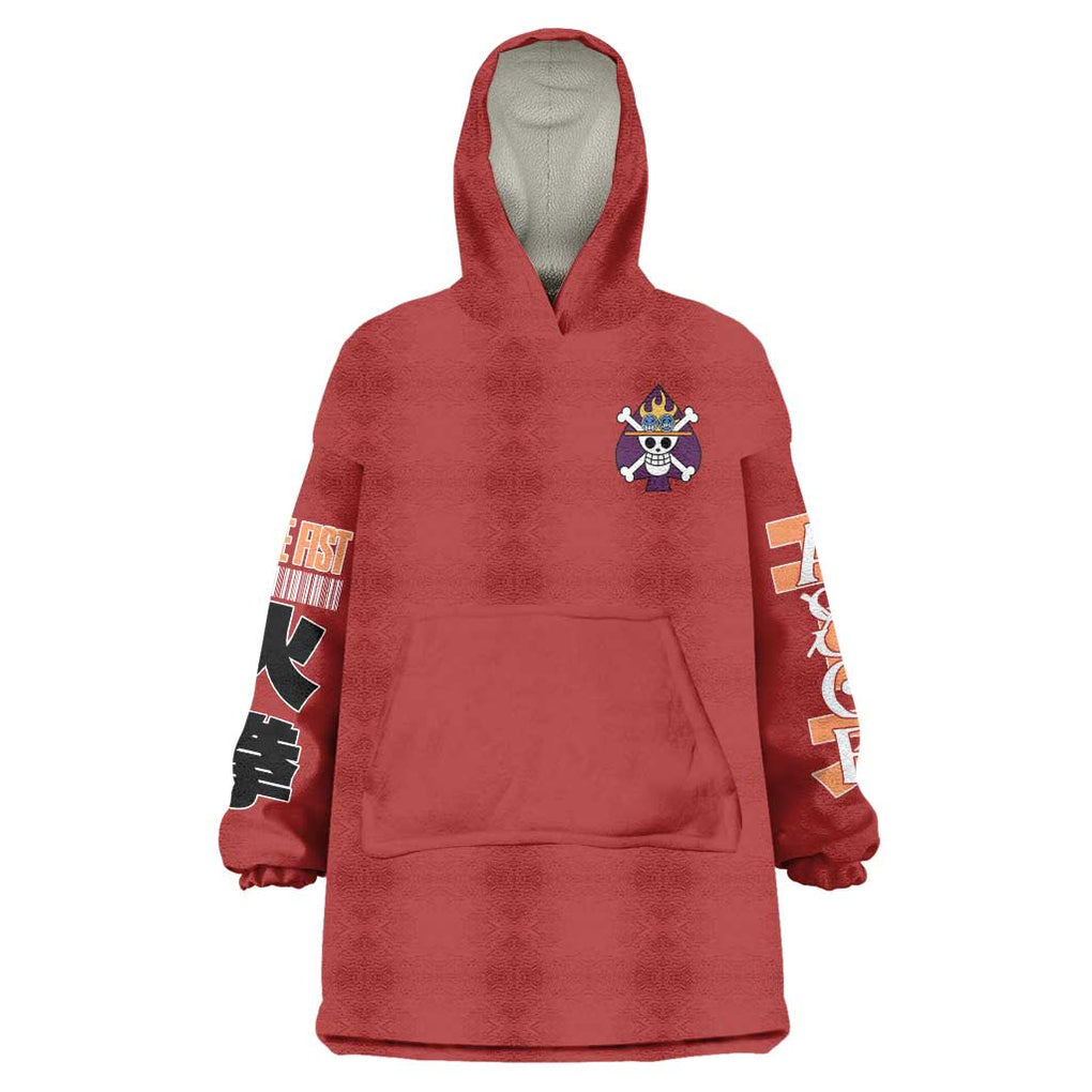 Fire Fist - Portgas D. Ace One Piece Wearable Blanket Hoodie Anime Style