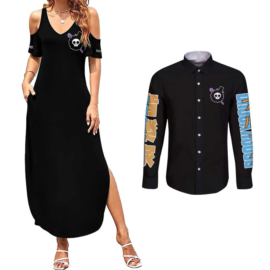 Brook V2 One Piece Couples Matching Summer Maxi Dress and Long Sleeve Button Shirt Anime Style