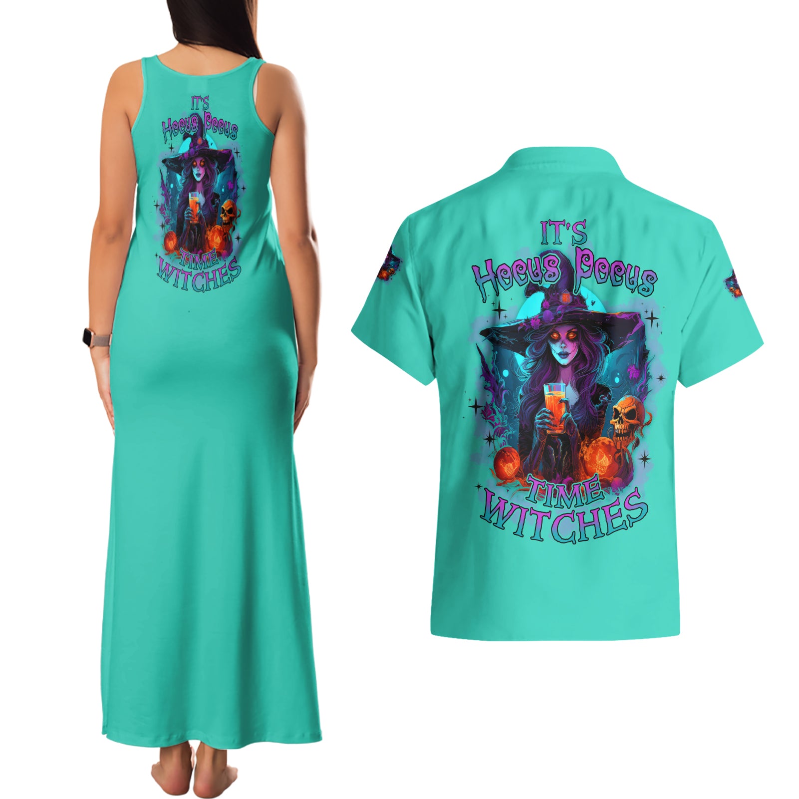 hocus-pocus-time-witches-halloween-couples-matching-tank-maxi-dress-and-hawaiian-shirt