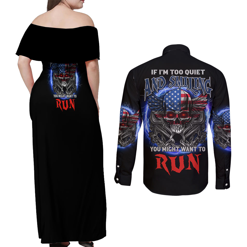 if-im-too-quiet-and-smiling-america-skull-wings-couples-matching-off-shoulder-maxi-dress-and-long-sleeve-button-shirt