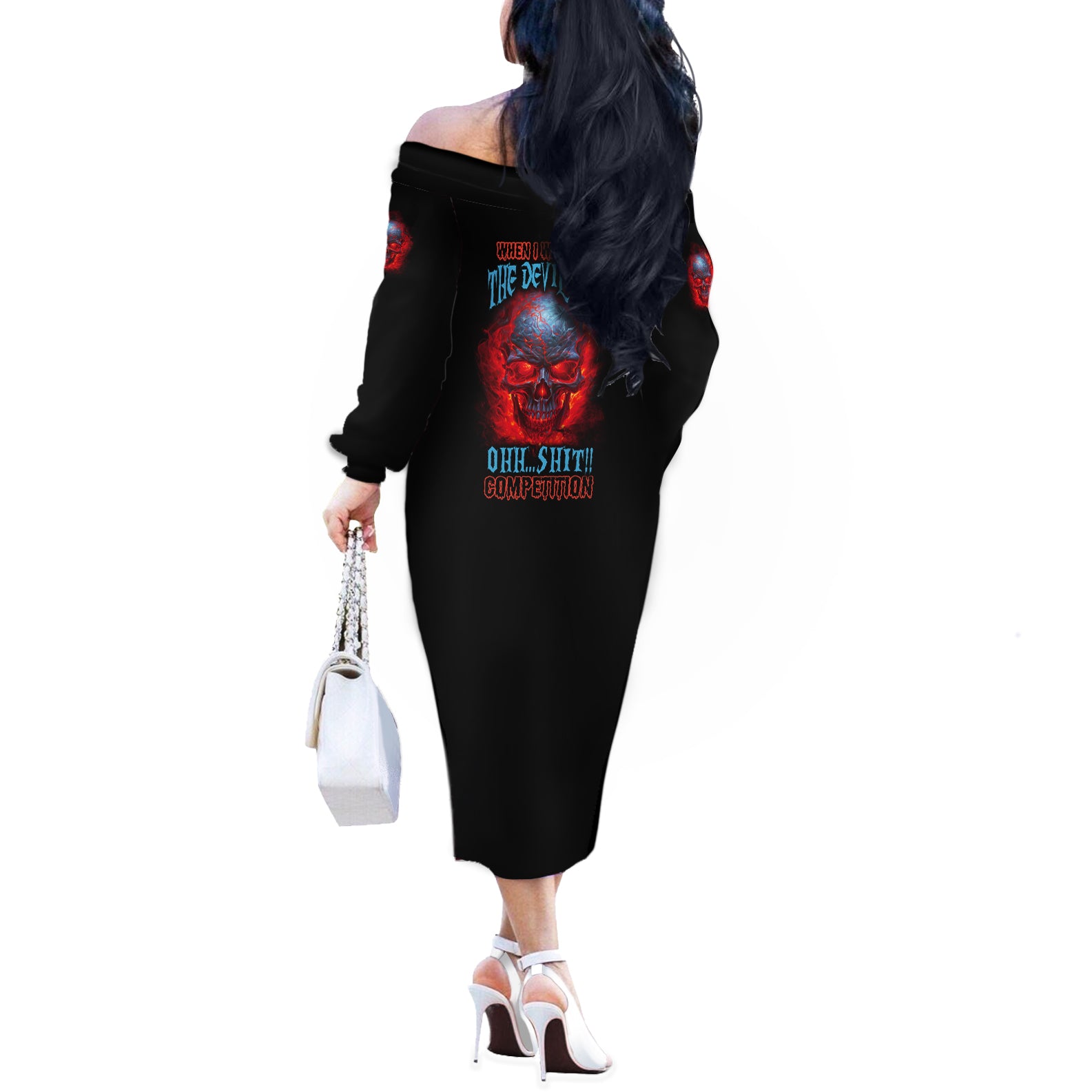 when-i-was-born-fire-skull-off-the-shoulder-long-sleeve-dress