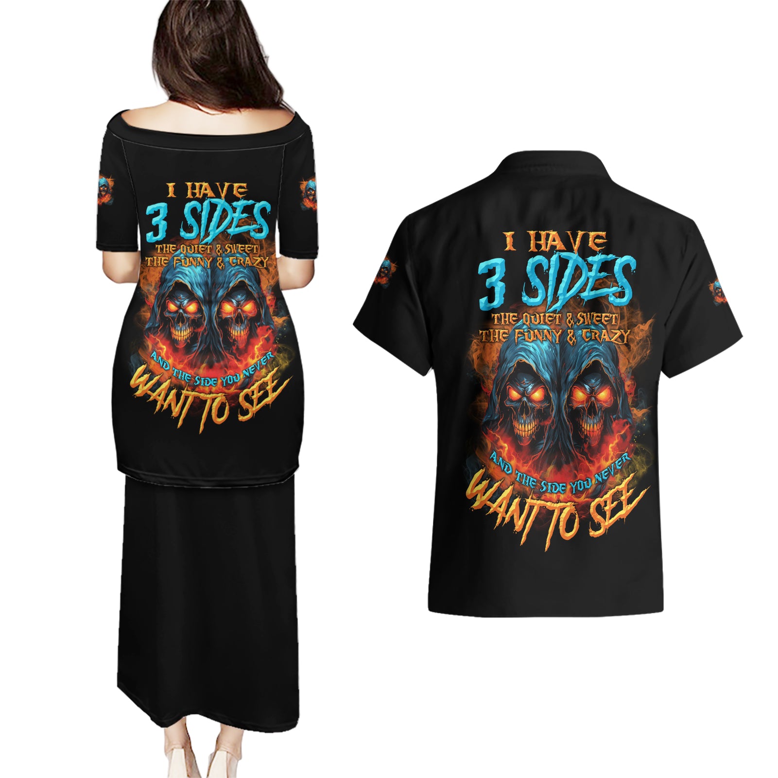 i-have-3-sides-skull-reaper-couples-matching-puletasi-dress-and-hawaiian-shirt